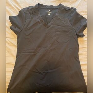 Women’s Gray Med Couture Touch style one-pocket top - size Small